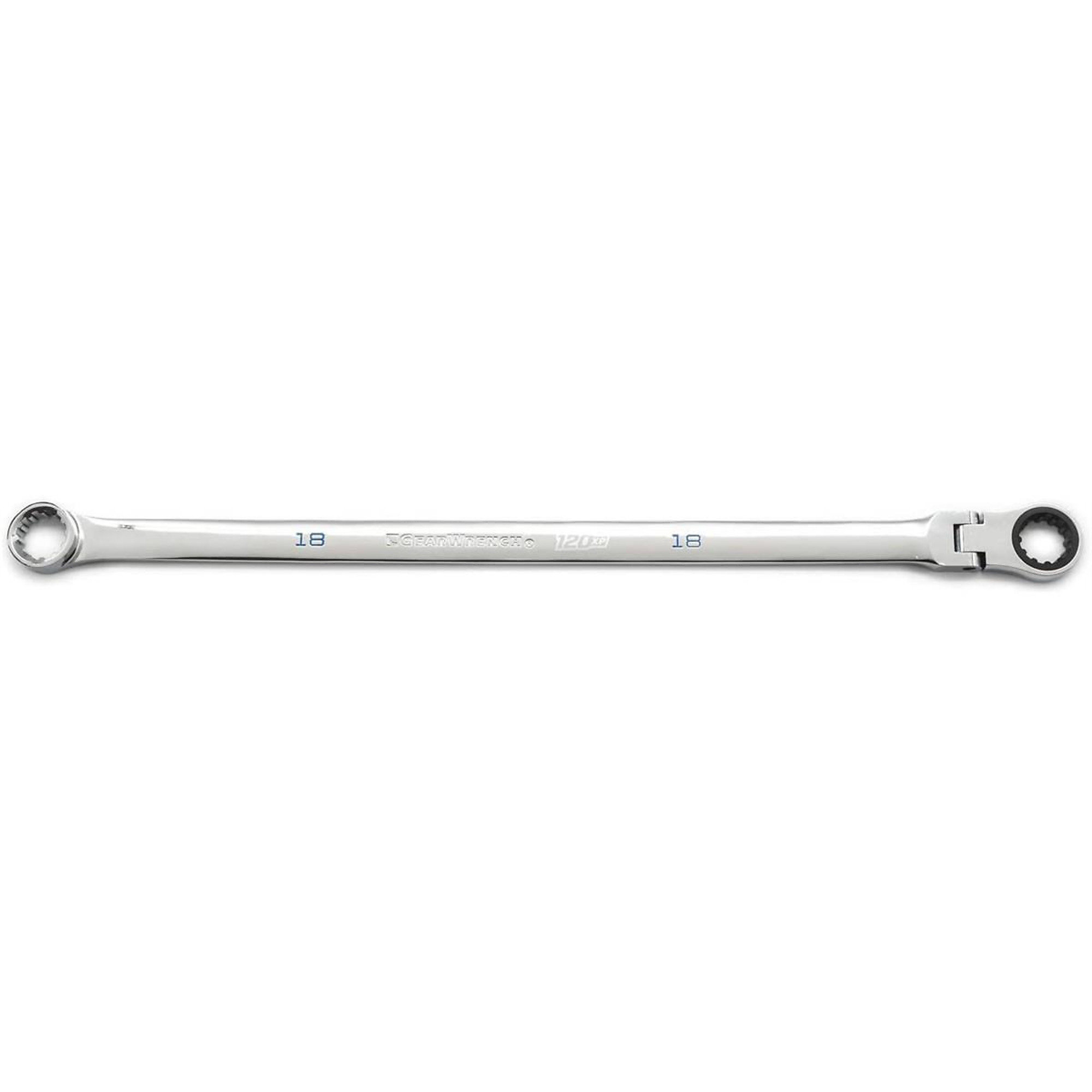 GearWrench 120XP Universal Spline XL Gearbox Flex Ratchet Wrench — 18mm, Model# KDT86118